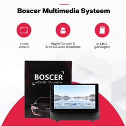 Boscer 2 Din Autoradio - Geschikt voor Ford Fiesta (2009-2014) - Draadloos Apple CarPlay & Android Auto - 8-Core Snapdragon - 9 Inch HD Touchscreen - Android 15 - 4+64GB - Interne Koeling - WiFi & Bluetooth - Camera & Microfoon — thumbnail 3
