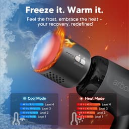 Massagepistool met Warmte - Spierherstel Gun - Spierontspanning na sport - Met Warmte en Koude Therapie - 0.4 kg - Zwart — thumbnail 5