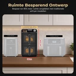 CLVP® Airfryer XXL - Dubbele Mand Airfryer — thumbnail 4