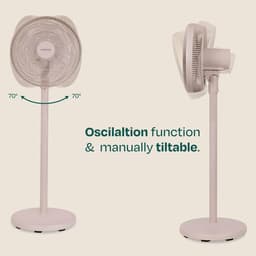 Staande ventilator - Vloer ventilator - Comfort Vergroten - 3 Instelbare Hoogtes - 110 cm - Beige — thumbnail 2