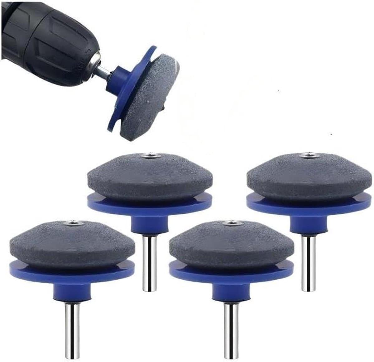 Grasmaaier Slijper - Gereedschap slijpen - Gazononderhoud - Efficiënte slijpkop - 4 stuks - Blauw — afbeelding 1