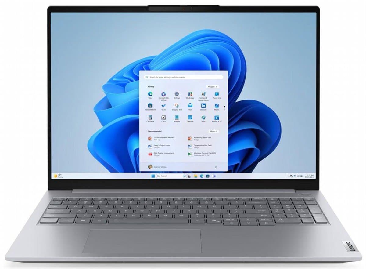 Lenovo ThinkBook 16 G8 laptop – 16 inch WUXGA IPS – Intel Core Ultra 5 – 32GB RAM – 512GB SSD – Windows 11 Pro – 2 jaar garantie — afbeelding 1