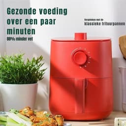 YOR® Mini Airfryer - Heteluchtfriteuse - Friteuse - Rood - 23 x 28 x 29cm; 3.15 kg — thumbnail 2