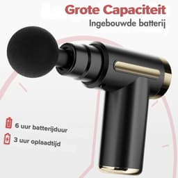 Massage Gun Krachtig en Stil – Massage Apparaat Percussie Met 4 Massagekoppen Voor Gerichte Behandeling – Draagbaar Ontwerp Voor Thuis en Sportgebruik | Compact en Gebruiksvriendelijk in Zwart — thumbnail 2