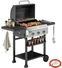 Lifero BBQ - Gas Barbecue - Gas Grill - Gasbarbecues - Gas Bbq - Buitenkeuken - Grill met 3 Branders - Barbecuewagen - Koken Tuin — thumbnail 1