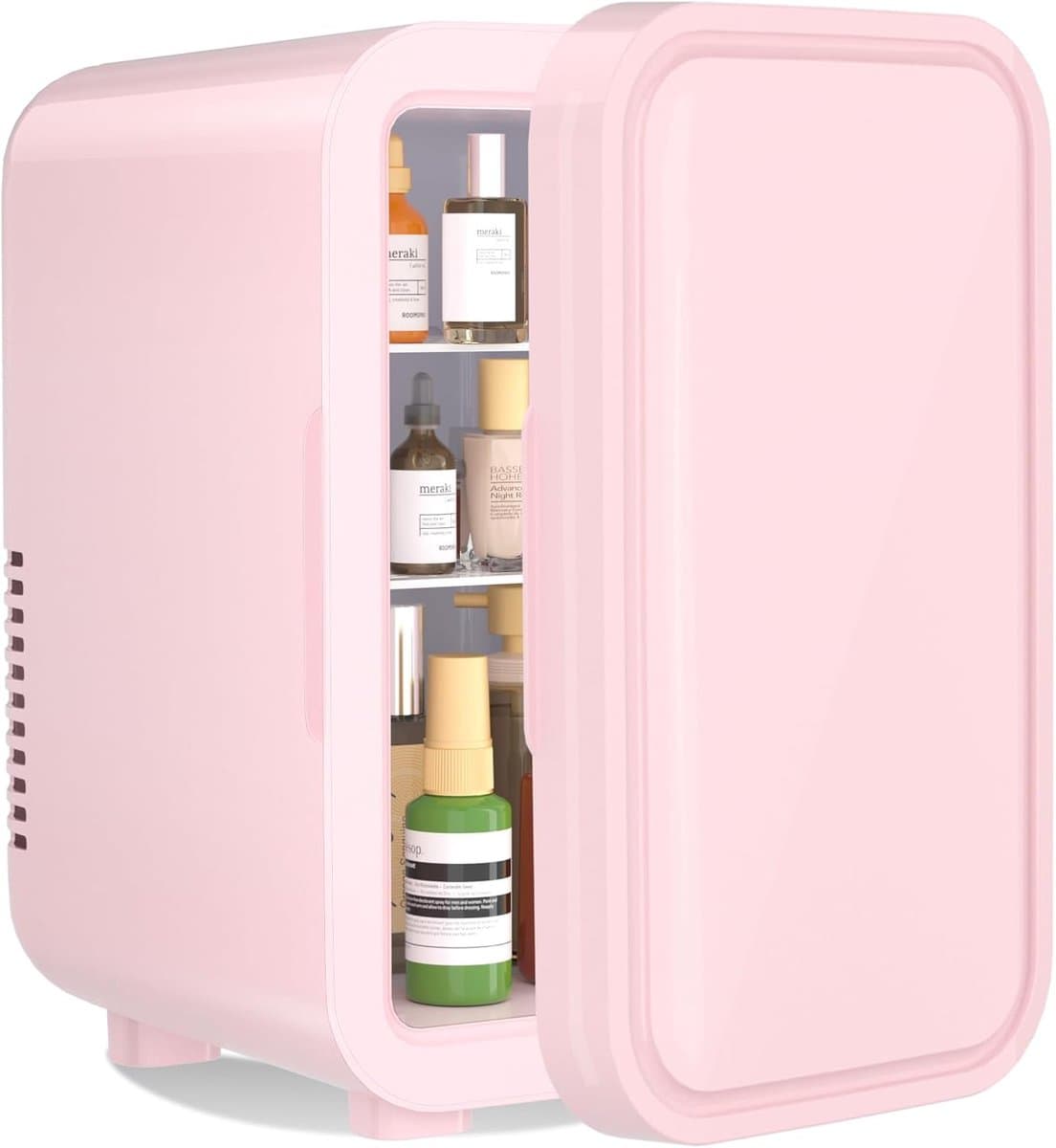 Mini Koelkast 6 L - Draagbare Koelbox voor 8 Blikjes met AC en DC Aansluiting - Compacte Koelkast voor Slaapkamer, Kantoor, Auto, Dranken en Skincare — afbeelding 1