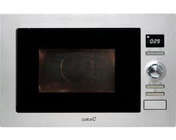 Inbouw Magnetron - Keuken Apparaat - Snel Eten Bereiden - 8 Automatische Menu's - 25 Liter Inhoud - RVS Zwart