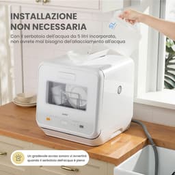 Aanrechtvaatwasser - Mini vaatwasser - Hygiënisch servies - Geen sanitair - 42 cm breed - Wit — thumbnail 4