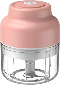 Elektrische Mini Hakker - Kleine Keukenmachine - Snel Ingrediënten Snijden - Draadloos en Oplaadbaar - 100ml Capaciteit - Roze — thumbnail 1
