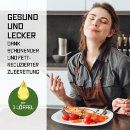 GOURMETmaxx FryUp Verticale dubbele kamer heteluchtfriteuse XXL | Airfryer met kijkvensters en opklapbaar touchdisplay | Heteluchtfriteuse 2 kamers - 10 l inhoud | Heteluchtfriteuse dubbele kamer 2 niveaus — thumbnail 5