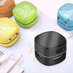 Bureaustofzuiger, mini-bureaustofzuiger, energiezuinig, tot 300 minuten batterijduur, draadloos ontwerp, 360° draaibaar, geschikt voor het reinigen van haar, stof en computertoetsenborden (zwart, USB-oplaadbaar). — thumbnail 2
