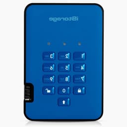Externe SSD - Draagbare Opslag - Veilig Data Opslaan - Hardware Encryptie - 128GB - Blauw — thumbnail 1