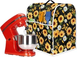 Mixer Cover - Keukenmachinehoes - Keuken Decoratie - Met Handvat en Zakken - 38x27x37 cm - Zonnebloem Daisy Vlinder — thumbnail 5