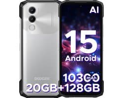 DOOGEE Blade 20 - Robuuste Smartphone - Outdoor Smartphone - 20GB RAM + 128GB - 10300mAh/18W - 6,56 inch 90Hz - 4G Dual SIM- Android 15 - IP68 - NFC- GPS - Face ID - Natuurlijk
