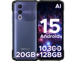 DOOGEE Blade 20 - Robuuste Smartphone - Outdoor Smartphone - 20GB RAM + 128GB - 10300mAh/18W - 6,56 inch 90Hz - 4G Dual SIM- Android 15 - IP68 - NFC- GPS - Face ID - Paars