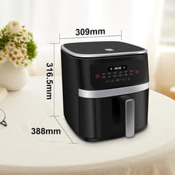 Airfryer XXL - Heteluchtfriteuse Digitaal - Gezond Koken - Olievrije Technologie - 7 Liter Capaciteit - Zwart — thumbnail 3