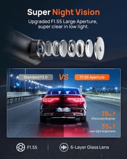 Auto Camera - Rijrecorder - Verkeersveiligheid Bewaken - 2K QHD Resolutie - 143 Graden - Zwart — thumbnail 5