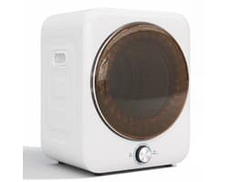 Mini Wasdroger - Compacte Afvoerdroger - Kleine Droogkast - 1350W - 8 Programma's - NTC Sensor - Wandmontage - Kleine Ruimtes - 53,5x42x65 cm - 3kg - Wit