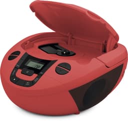 TechniSat VIOLA CD-1 - draagbare stereo cd-speler, Boombox met praktische draaggreep (radio voor kinderen, FM-radiotuner, Bluetooth-ontvangst, 2 x 1 W RMS-vermogen, net- en batterijvoeding) Rood — thumbnail 3