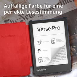 PocketBook Verse Pro e-reader Azure – 6 inch – 16 GB – waterdicht + Rood Hoesje – voordeelbundel — thumbnail 4