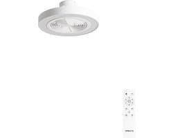 CREATE - Stille plafondventilator 40W Ø50 cm met verborgen bladen en LED-verlichting - S - Met licht - Afstandsbediening - WIND CLEAR EASY