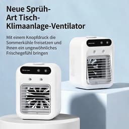 Draagbare mini-airconditioner, USB-voeding, stil, tafelventilator, geschikt voor slaapkamers, kantoren, buiten en andere locaties. — thumbnail 3