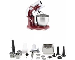 Keukenmachine - Mixer Robot - Bakken en Koken - Planetaire Beweging - 5L Kom - Rood
