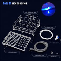Draagbare Vaatwasser - Aanrecht Vaatwasser - Dagelijkse Afwas - Geen Installatie Vereist - 8 sets - Wit — thumbnail 5