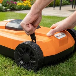 Accu grasmaaier - Compacte maaier - Kleine gazons onderhouden - Eenvoudig mulchen - 21 cm snijbreedte - Oranje/zwart — thumbnail 5
