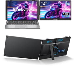 Blackview SCM5 Draagbare Monitor - 14-inch FHD Scherm - Uitbreidingsscherm voor Laptops 13-17,3 inch - Ultradun Ontwerp - 100W PD Snelladen - Plug & Play - Grijs — thumbnail 1
