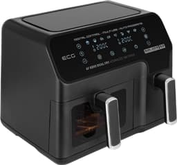 Dubbele Heteluchtfriteuse - Airfryer Oven - Gezond Koken - Twee Gaarkamers - 83 Liter - Zwart — thumbnail 5