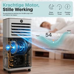 SerenLife Mobiele Airco 7000 BTU - Portable Air Conditioner met Verwarming - Airconditioning 4-in-1 Koelen, Verwarmen, Ventileren en Ontvochtigen - Tot 28 m² — thumbnail 5