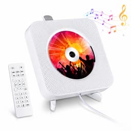 CD Speler - Met FM-Radio/Bluetooth/USB - Luidsprekers - Monteerbaar op de Muur - Voor Volwassenen en Kinderen — thumbnail 1
