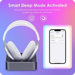 Vawvva Koptelefoon Oplaadstation voor AirPods Max 2024 & 2020 – Magnetisch Headset Oplaaddock met Dubbele Lightning & USB-C Aansluiting (Space Gray) — thumbnail 3