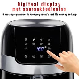 YOR® Heteluchtoven - Oven - Airfryer Oven - Zwart - 28cm x 33cm x 36cm — thumbnail 2