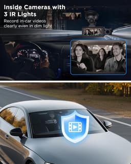 Dashcam Auto - Autocamera Rijcamera - Veilig Rijden - 3 Kanaals 4K Opname - 316 inch Scherm - Zwart — thumbnail 5