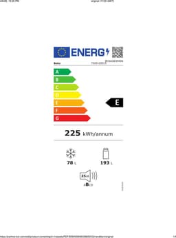 Beko BCSA283E4SN-1 Inbouw koel-vriescombinatie 271 l + 3 Jaar Gratis Extra Garantie — thumbnail 2