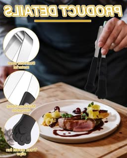 Barbecue Tang van Silicoon met Antislip Handvat, Hittebestendig en Geschikt voor Vlees, Grillen en Koken, Ideaal voor BBQ en Keukengebruik — thumbnail 4