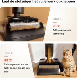 Roborock F25 ACE Pro-Vloerreiniger-Nat Droog Stofzuiger-Elektrische dweil-JetFoaming-Technologie tegen Hardnekkige Vlekken-25000 Pa-wielen ondersteund door AI-Anti-Klits Rol voor Huisdierhaar-180° Plat Ontwerp-Zelfreiniging Hoge Temperatuur-via app — thumbnail 2