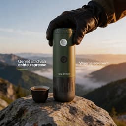 Solstedt® Draagbare Koffiemachine – Espressomaker | 19 Bar | 7800mAh Batterij | Nespresso Cups & Gemalen Koffie | Camping & Reizen — thumbnail 2