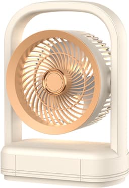 Ventilatoren-Stille Tafelventilator - USB Oplaadbaar - 20dB Fluisterstil - 330° Draaibaar - Persoonlijke Bureauventilator voor Slaapkamer en Kantoor — thumbnail 2