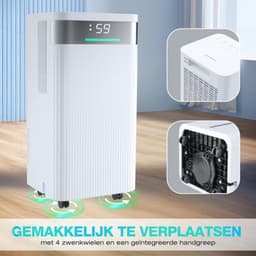 Thuys - Mobiele Luchtontvochtiger 12L/dag – 200W – 2L Watertank – Slaapmodus – Voor Slaapkamer, Badkamer, Kelder en Woonkamer — thumbnail 3
