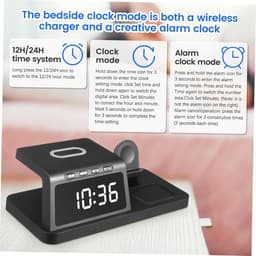 Draadloze Oplader Oplaadstandaard Mobiele Telefoon Oplader s Oplaadstations Horloge Oplaadstation Voor Meerdere Apparaten Draadloos Abs — thumbnail 2
