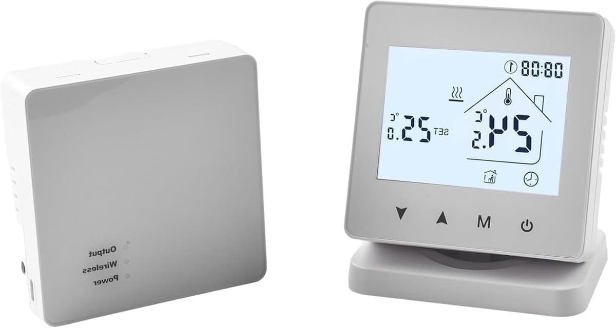 Slimme Thermostaat - Verwarming Regelaar - Comfort Verhoging - Draadloze Bediening - 30 Meter Bereik - Wit — afbeelding 1