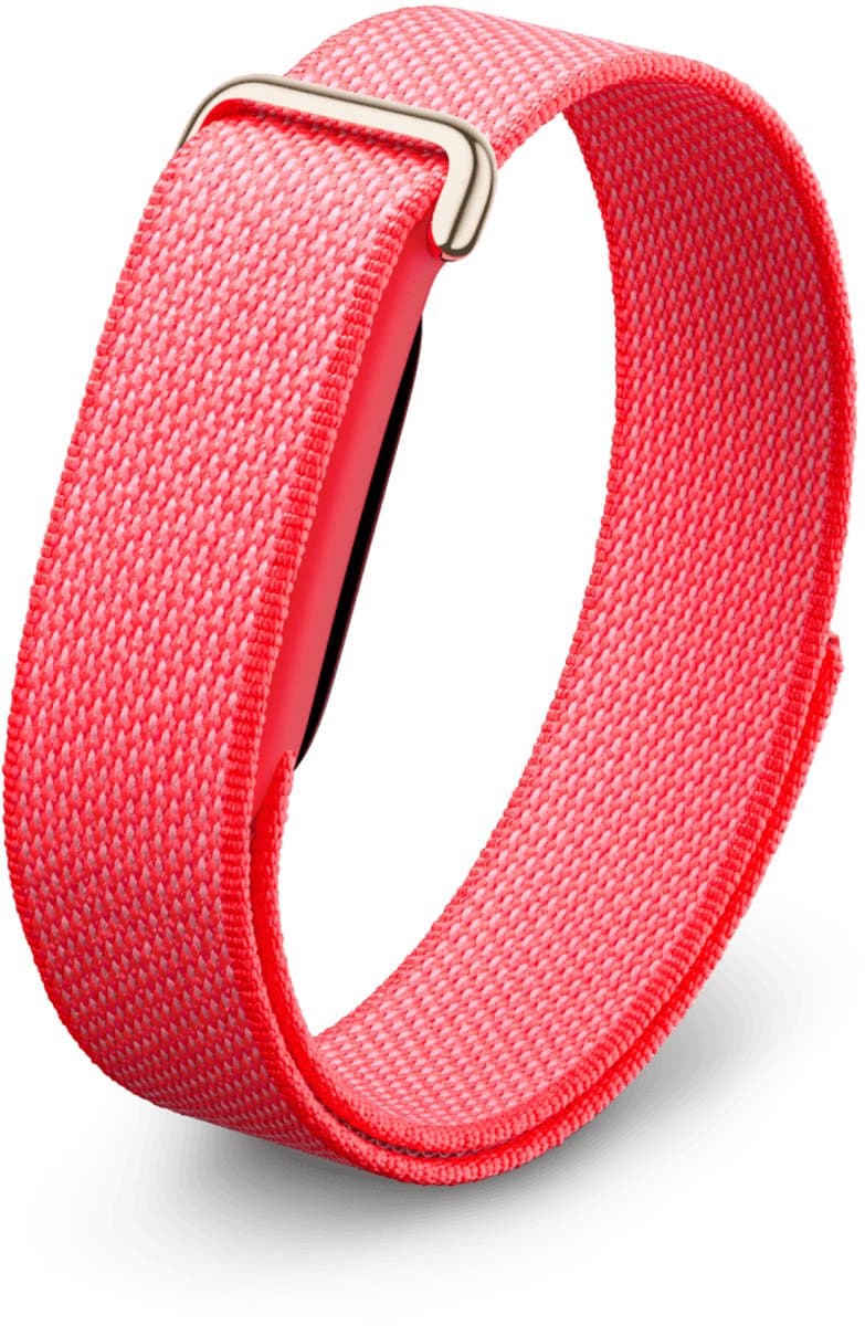 Google Fitbit Air Berry - Activitytracker - Met roze Actiesportbandje met klittenband — afbeelding 1