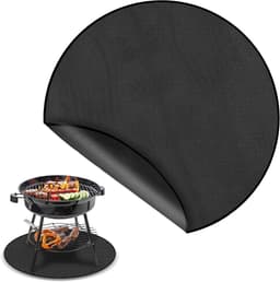 Ronde vuurkorfmat van 60 cm, water- en olieafstotend, herbruikbare hittebestendige barbecuepad voor buiten koken op terras en gras — thumbnail 1