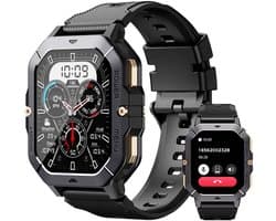CUBOT C28 Smartwatch - Hartslag, Bloedzuurstof, Slaap Monitoring Smartwatch - 100+ Sportmodi - Muziekspeler - 410 mAh Batterij - Unisex Fitnesshorloge Smartwatch - Android iOS - Zwart