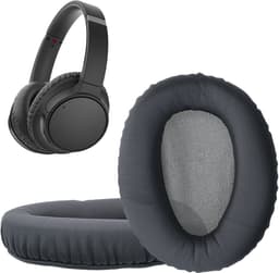 kwmobile 2x oorkussens geschikt voor Sony WH-CH700N - Earpads voor koptelefoon in mat zwart — thumbnail 1