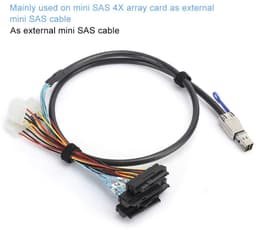 Dailygoody - OmGoods - Dailygoody - Externe Harde Schijf Kabel - SFF-8644 naar SFF-8482 - 1 meter - 12 Gbps - Geschikt voor Server en Harde Schijf - G0502 — thumbnail 5