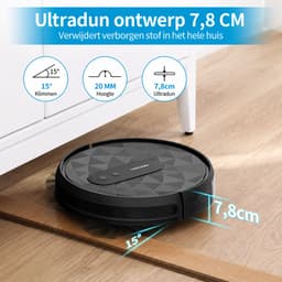 AIRROBO P20 - Robotstofzuiger - Zuigkracht van 2800 Pa - 4 Reinigingsstanden - Gebruiksduur van 120 minuten - voor Dierenharen en Harde Vloeren - 2 Jaar Garantie — thumbnail 4